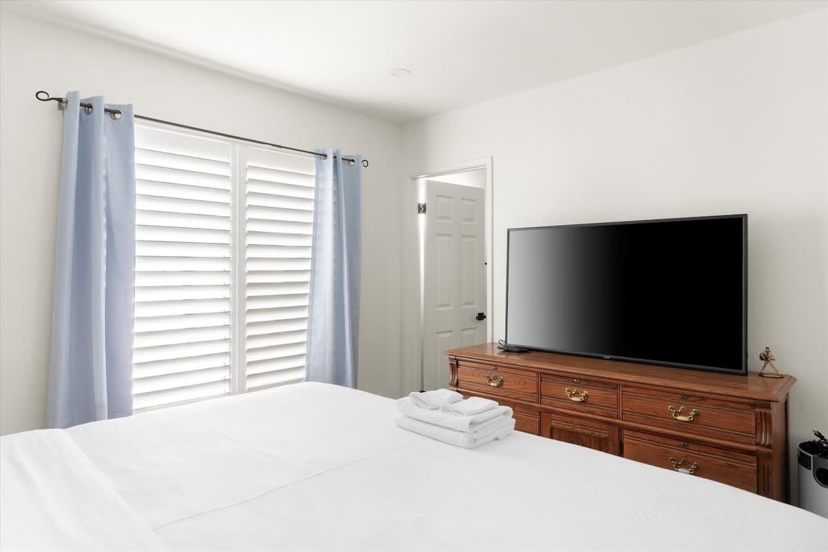 Bedroom with television