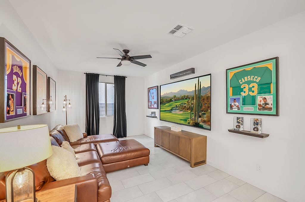 Front Living Room with 100" Smart TV
