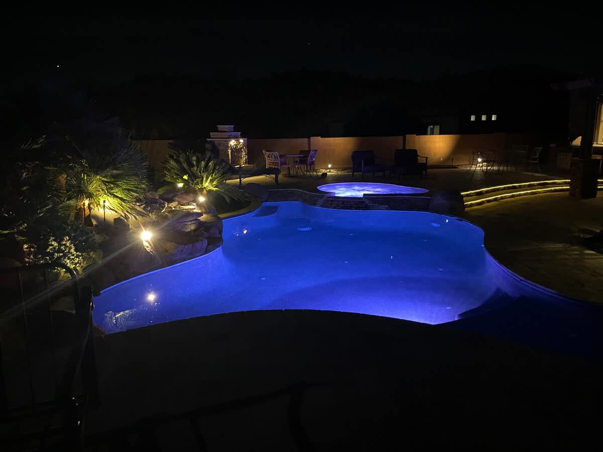 POOL VIEW AT NIGHT