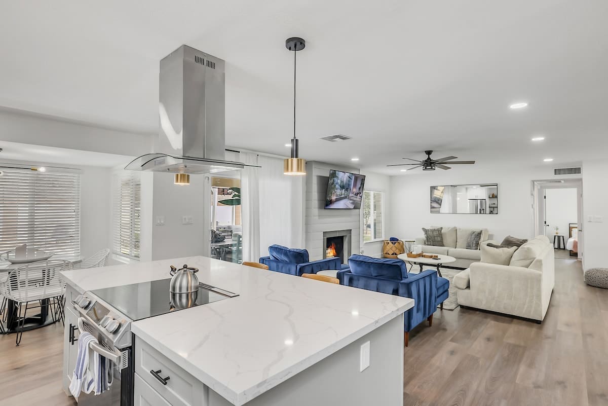 Open Kitchen and Living Area